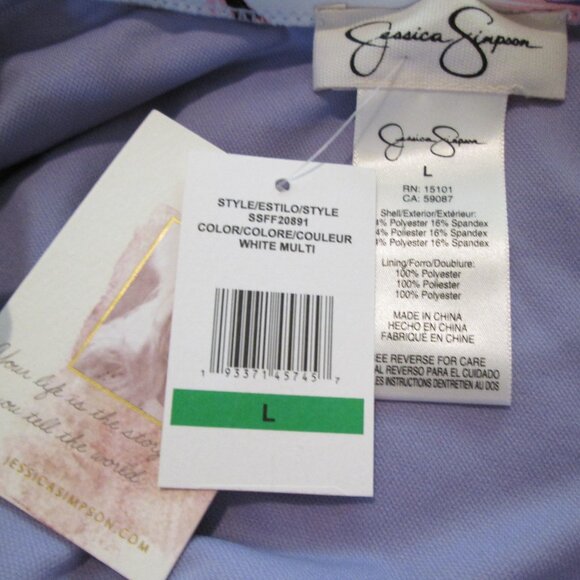 Jessica Simpson White Floral Island One Piece Swimsuit - Picture 13 of 15